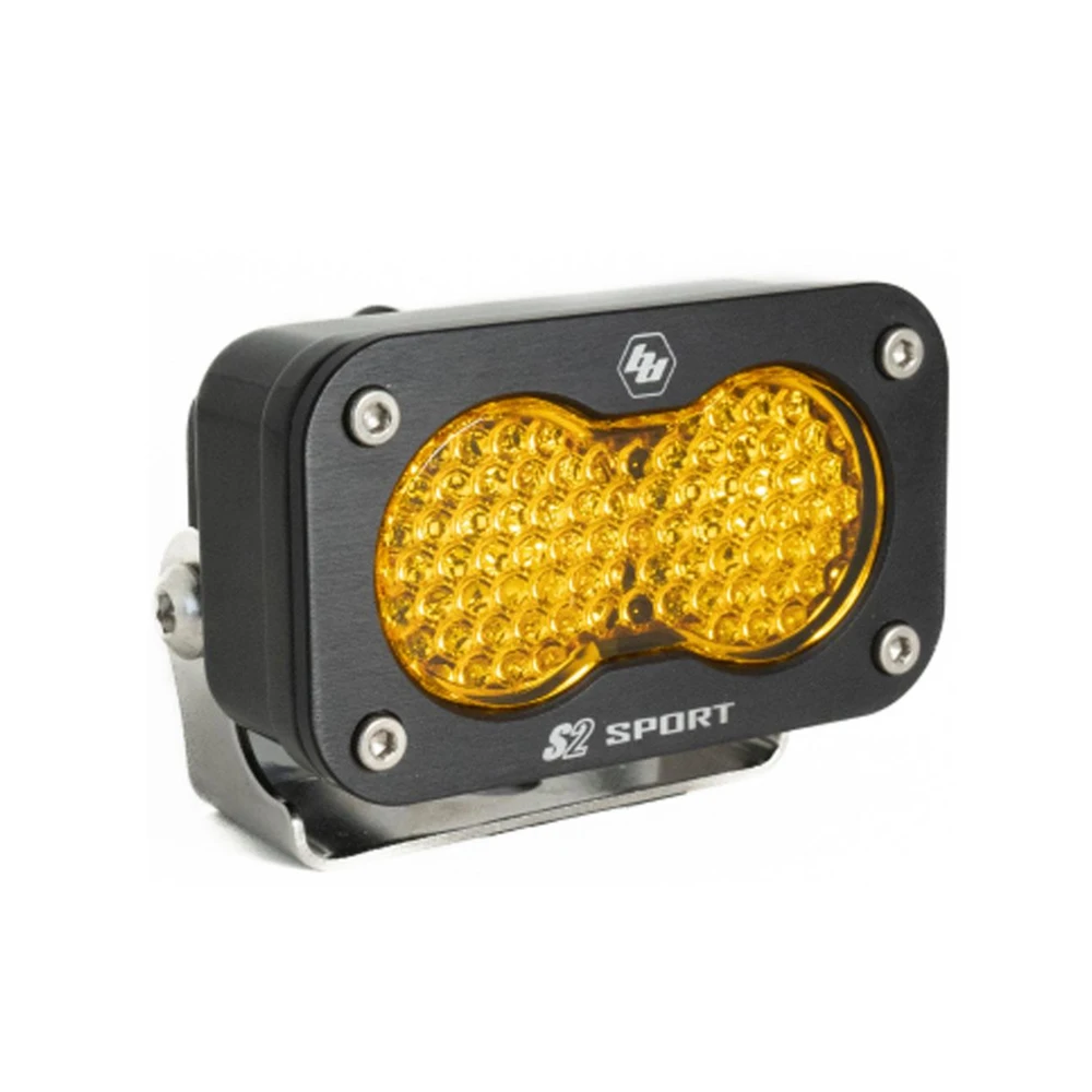 547803-C2-2 Baja Designs S2 Amber Sport LED Auxiliary Light Pod by Agile Offroad